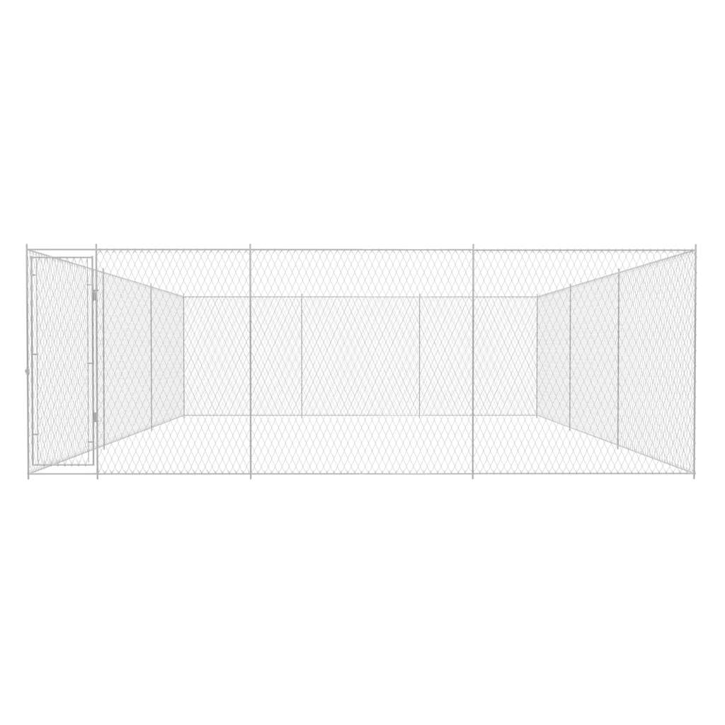Hundgård för utomhusbruk galvaniserat stål 570x570x185 cm