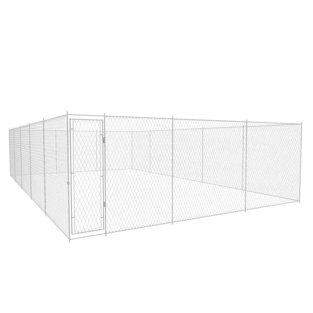 Hundgård för utomhusbruk galvaniserat stål 950x570x185 cm