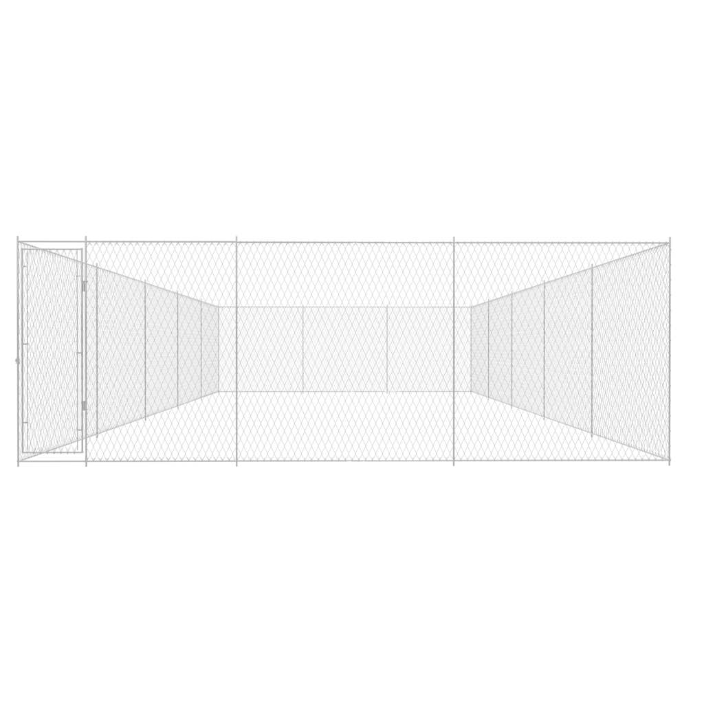 Hundgård för utomhusbruk galvaniserat stål 950x570x185 cm