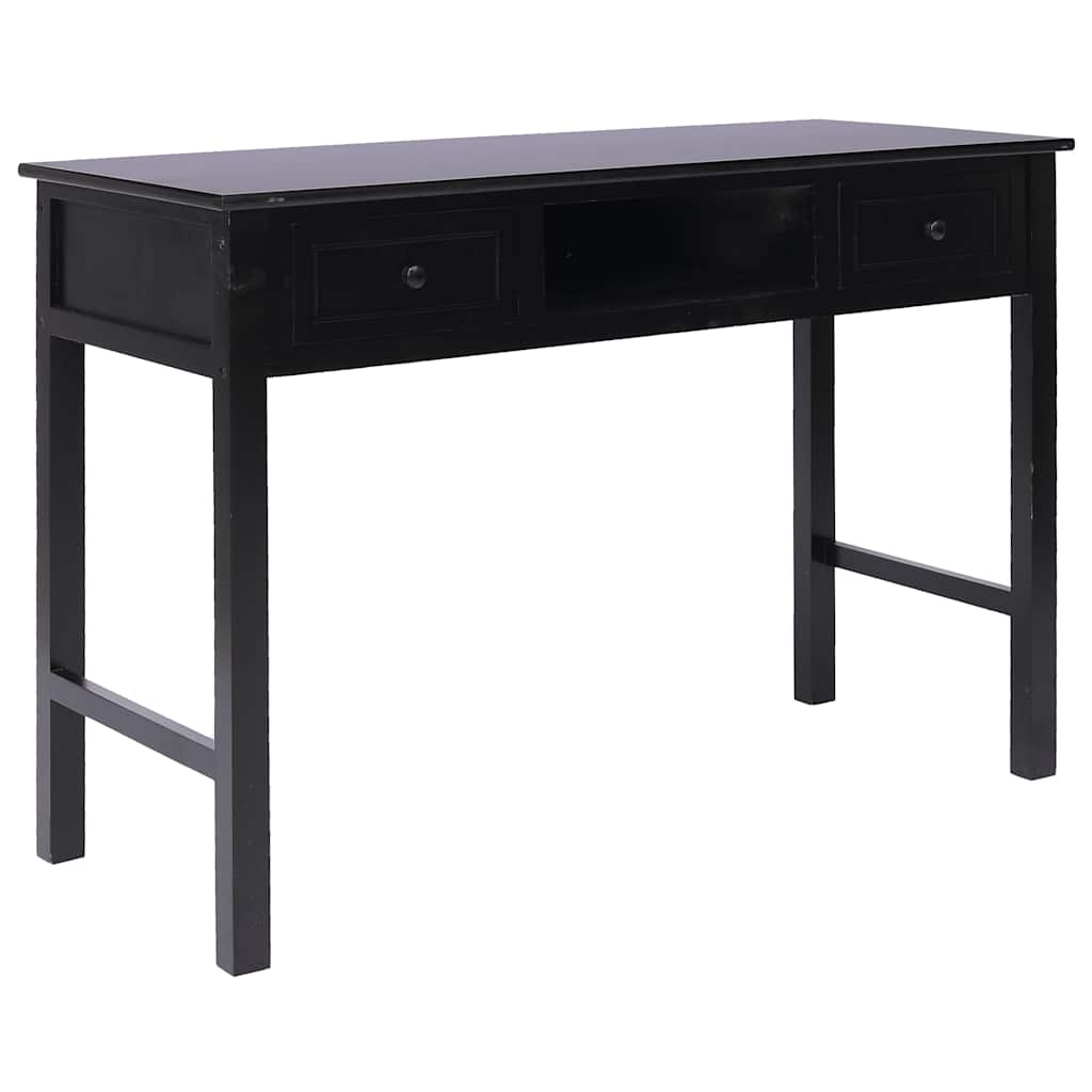 Skrivbord svart 110x45x76 cm trä