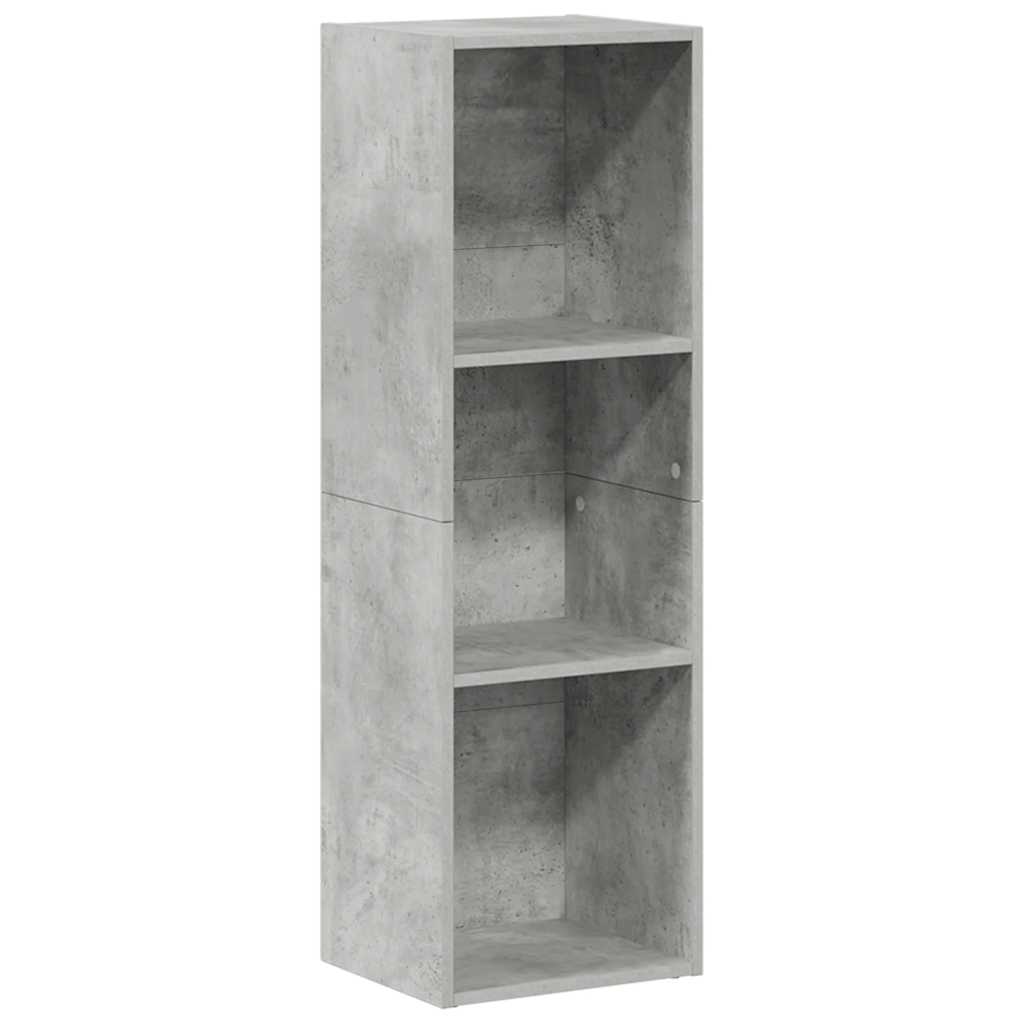 Bokhylla/tv-bänk betonggrå 36x30x114 cm konstruerat trä