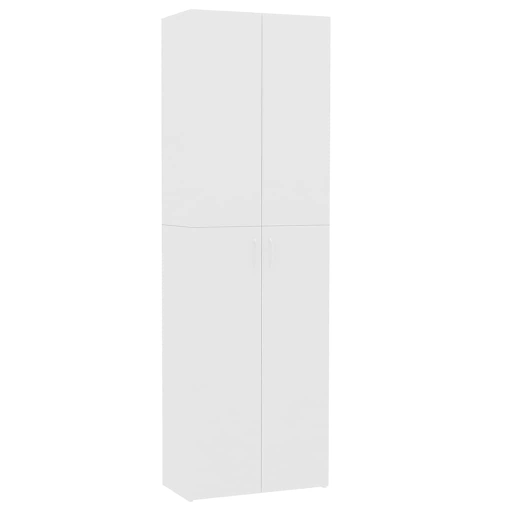 Kontorsskåp vit 60x32x190 cm konstruerat trä