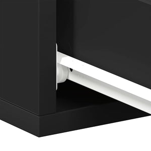 Svävande sängbord 2 st svart 40x30x15 cm konstruerat trä