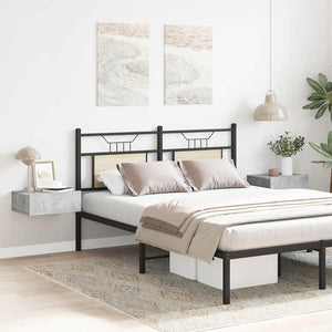 Svävande sängbord 2 st betonggrå 40x30x15 cm konstruerat trä