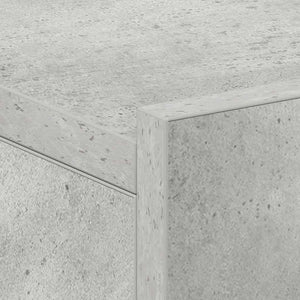 Svävande sängbord 2 st betonggrå 40x30x15 cm konstruerat trä