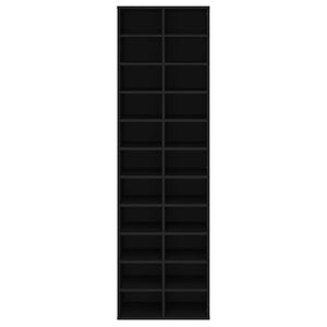 Skoskåp svart 54x34x183 cm konstruerat trä