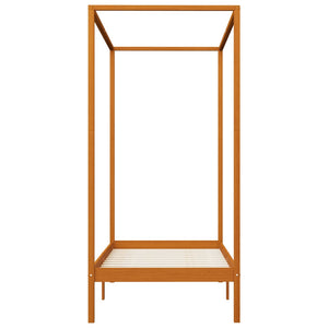 Sänghimmel utan madrass honungsbrun massivt trä 90x200 cm