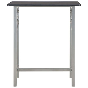 Bargrupp 3 delar trä och stål svart