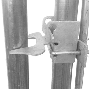 Hundkennel med tak för utomhusbruk 382x382x225 cm