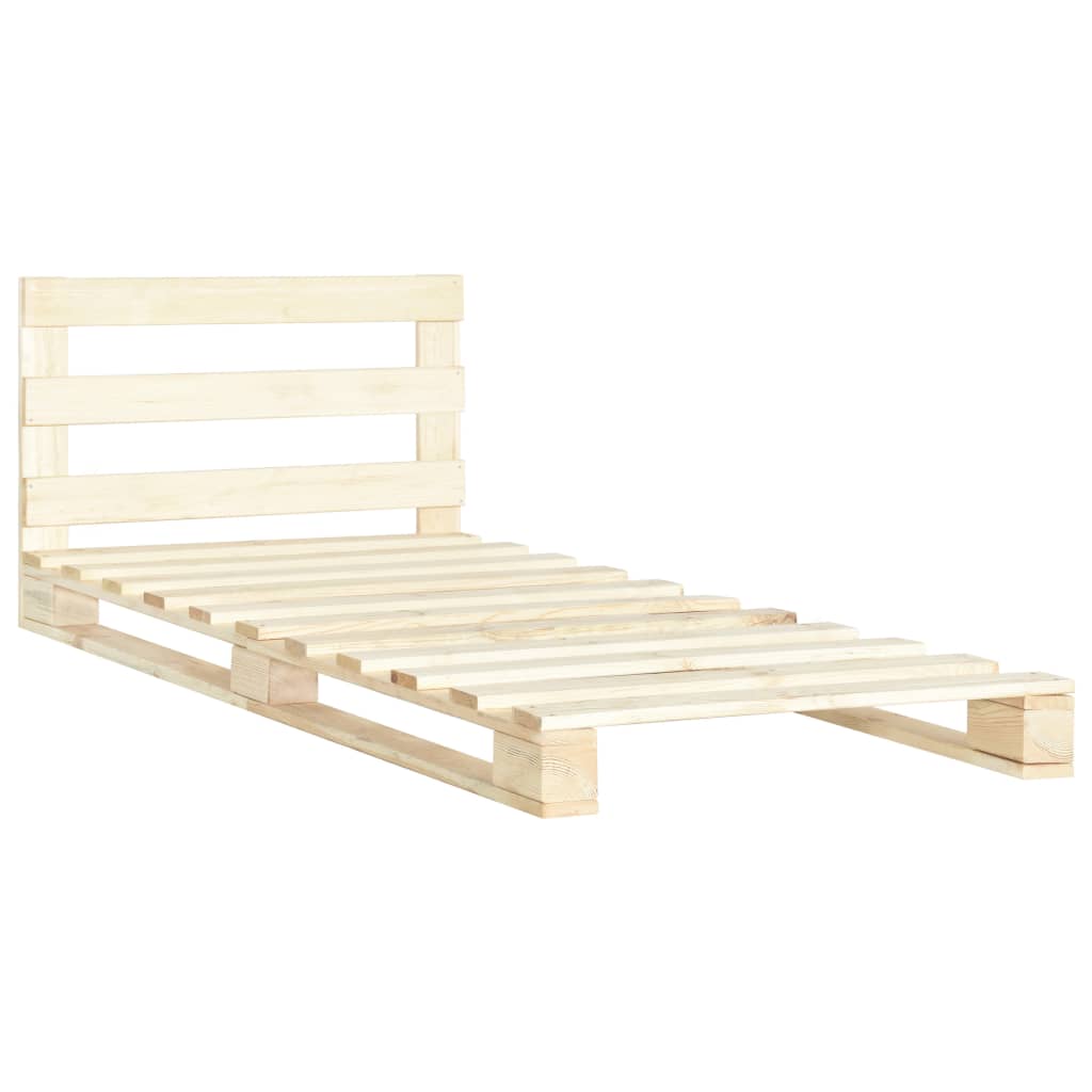 Pallsäng utan madrass massiv furu 90x200 cm