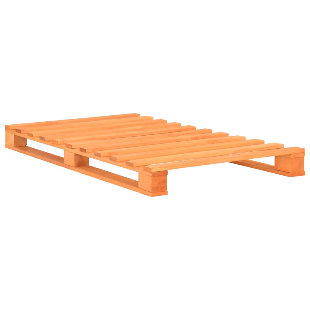 Pallsäng utan madrass brun 90x200 cm massiv furu