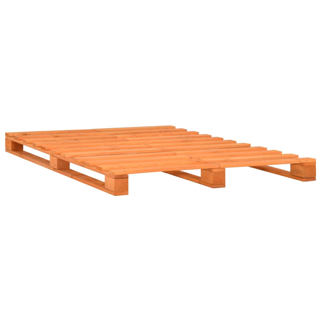 Pallsäng utan madrass brun 120x200 cm massiv furu