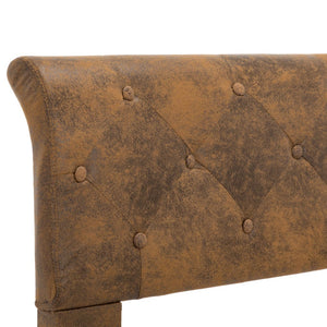 Sängram utan madrass brun konstmocka 160x200 cm