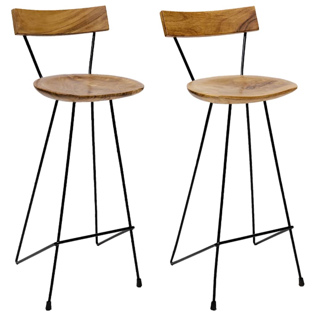 Barstolar 2 st massiv teak