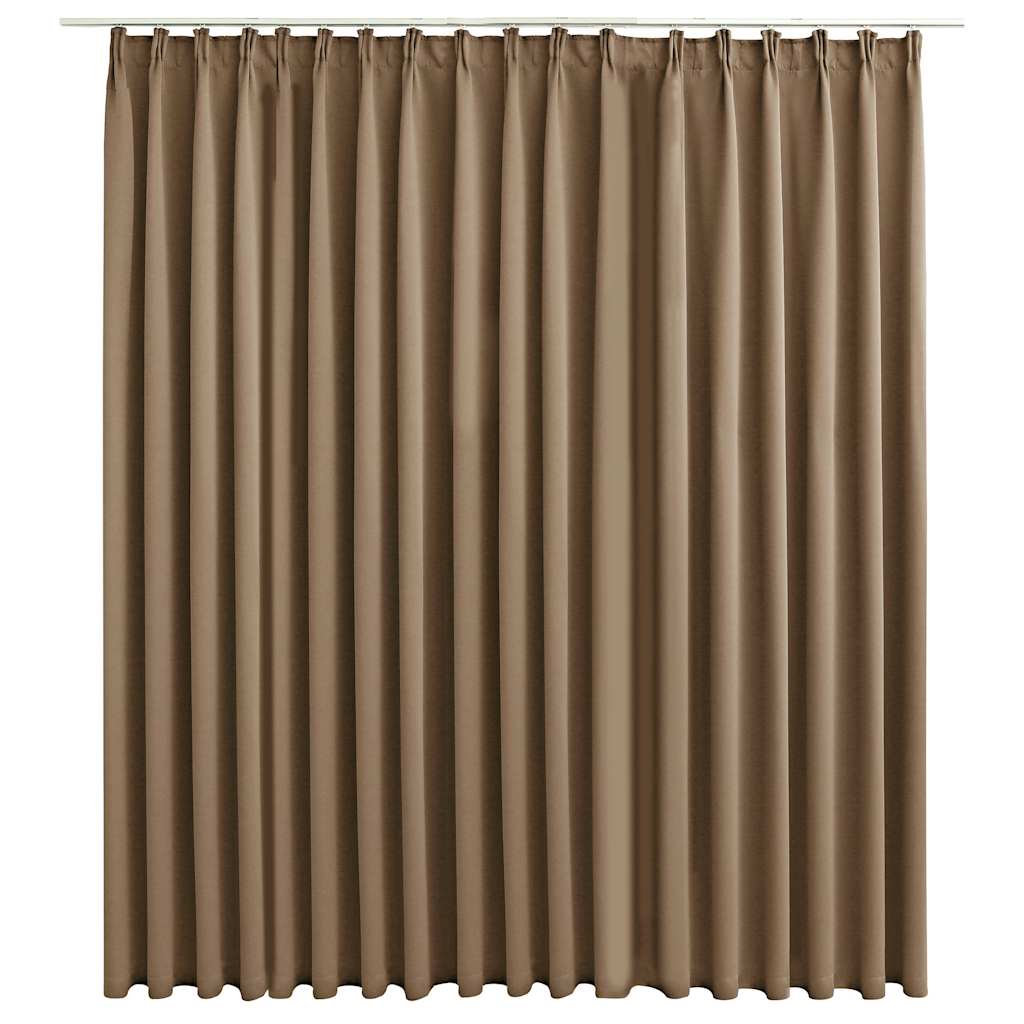 Mörkläggningsgardin med krokar taupe 290x245 cm