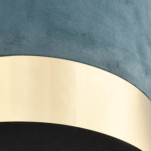 Pall ljusblå och guld sammet 28 x 36 cm