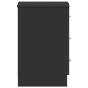 Sängbord svart 38x35x56 cm konstruerat trä