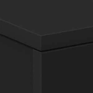 Sängbord svart 38x35x56 cm konstruerat trä