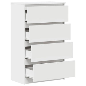 Byrå vit 60x35x98,5 cm konstruerat trä