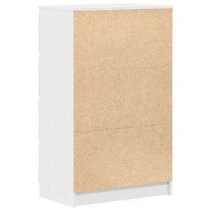 Byrå vit 60x35x98,5 cm konstruerat trä