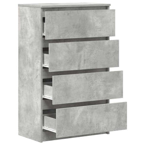 Byrå betonggrå 60x35x98,5 cm konstruerat trä