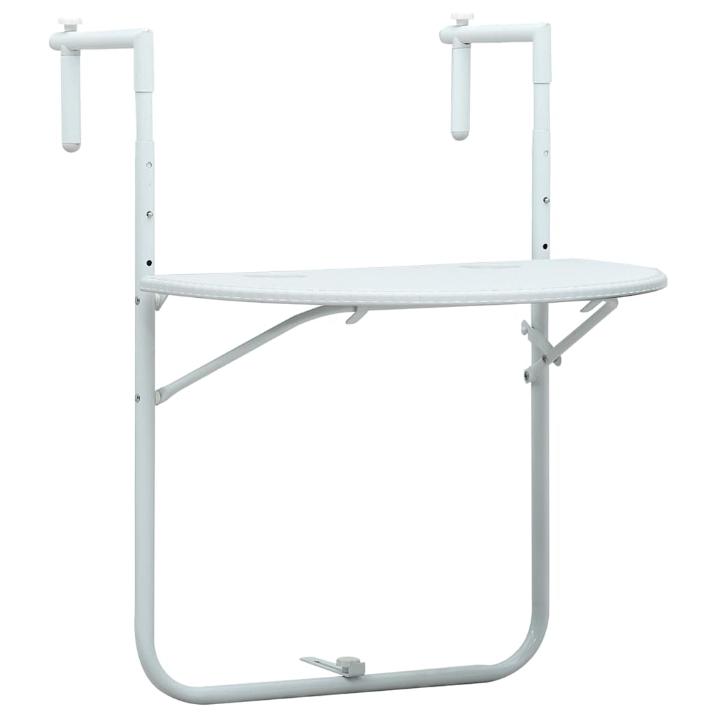 Balkongbord vit 60x64x83,5 cm plast konstrotting