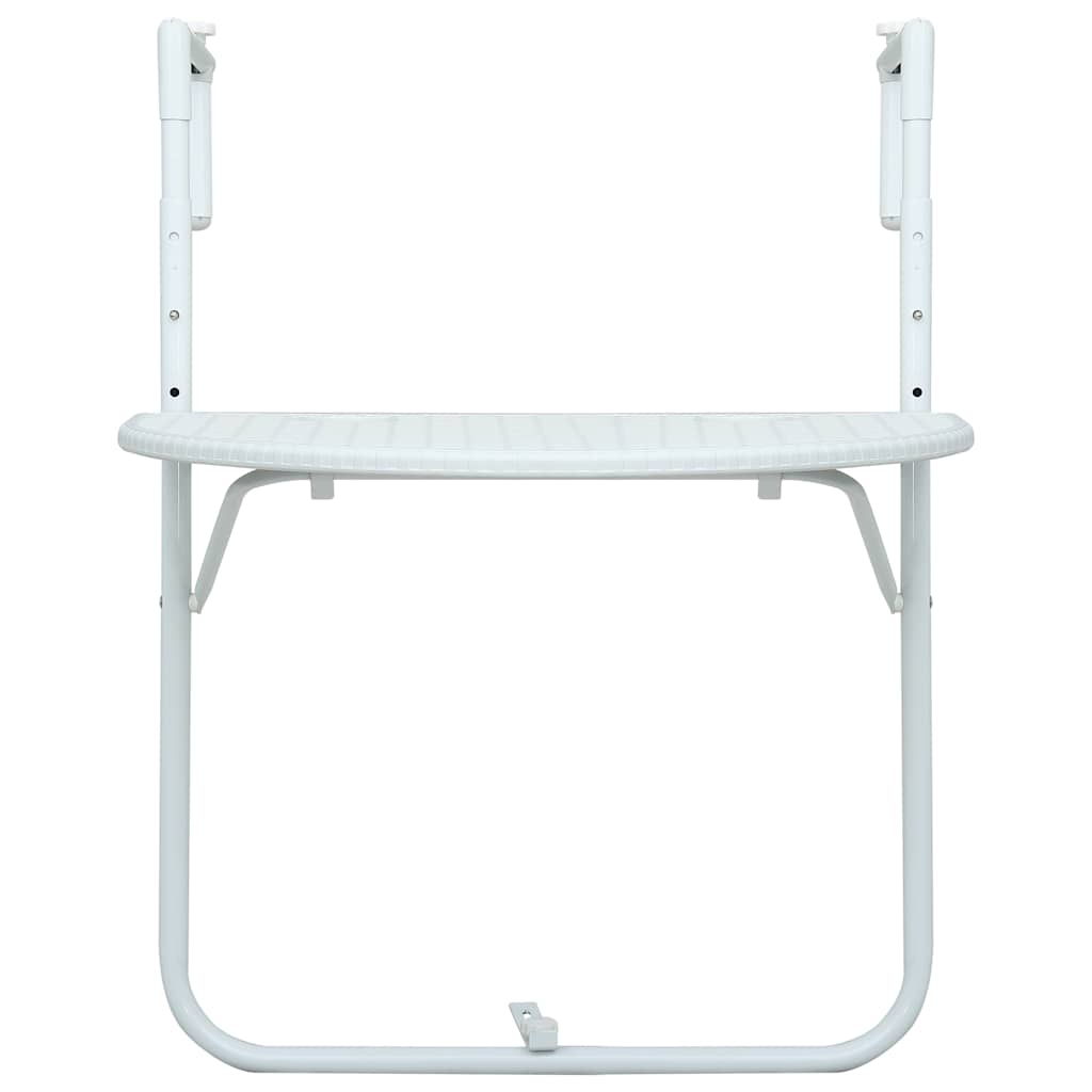 Balkongbord vit 60x64x83,5 cm plast konstrotting