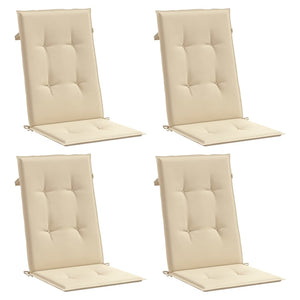 Stolsdynor 4 st beige 120x50x3 cm tyg