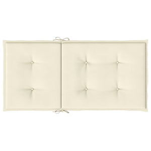 Stolsdynor 4 st gräddvit 100x50x3 cm oxfordtyg