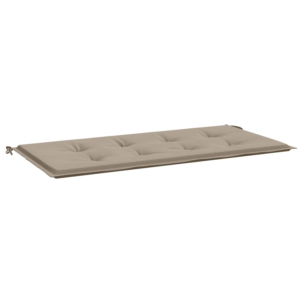 Bänkdyna för trädgården taupe 100x50x3 cm oxfordtyg