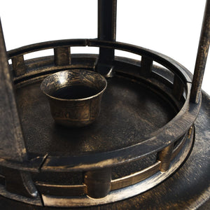 Dekorativt fågelbad med soldrivna LED-lampor plast