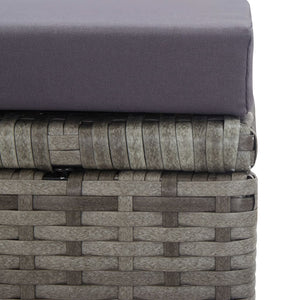 Matgrupp för trädgården 13 delar konstrotting & akaciaträ antracit