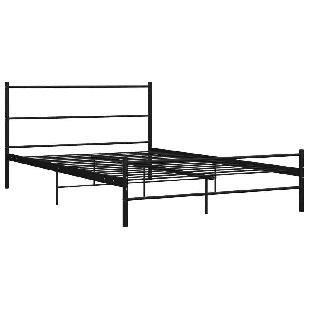 Sängram utan madrass svart metall 120x200 cm