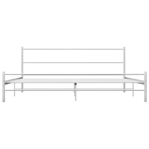 Sängram utan madrass med huvudgavel vit 160x200 cm metall
