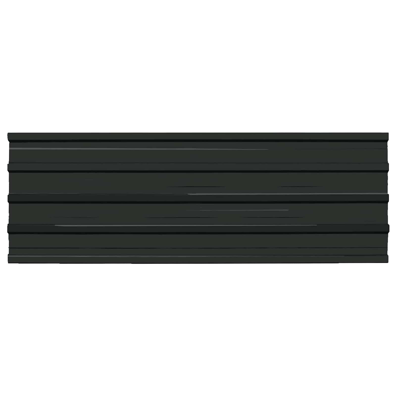 Takpanel 12 st Antracit 129 x 45 cm Galvaniserat stål