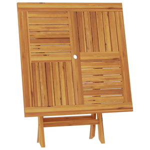 Hopfällbart trädgårdsbord 85x85x76 cm massiv teak
