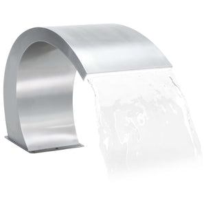 Poolfontän med LED rostfritt stål 30x60x45 cm