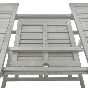 Trädgårdsbord grå 200x100x75 cm massivt akaciaträ