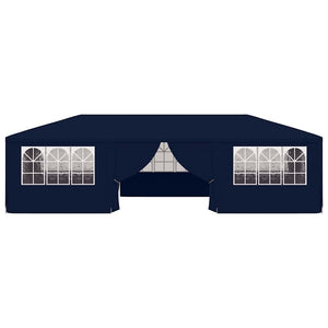 Professionellt partytält med väggar 4x9 m blå 90 g/m²