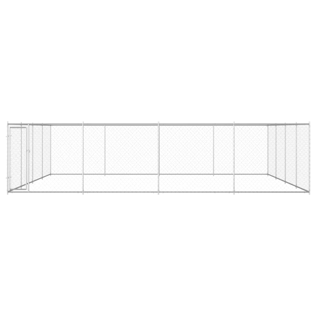Hundgård för utomhusbruk galvaniserat stål 760x760x185 cm