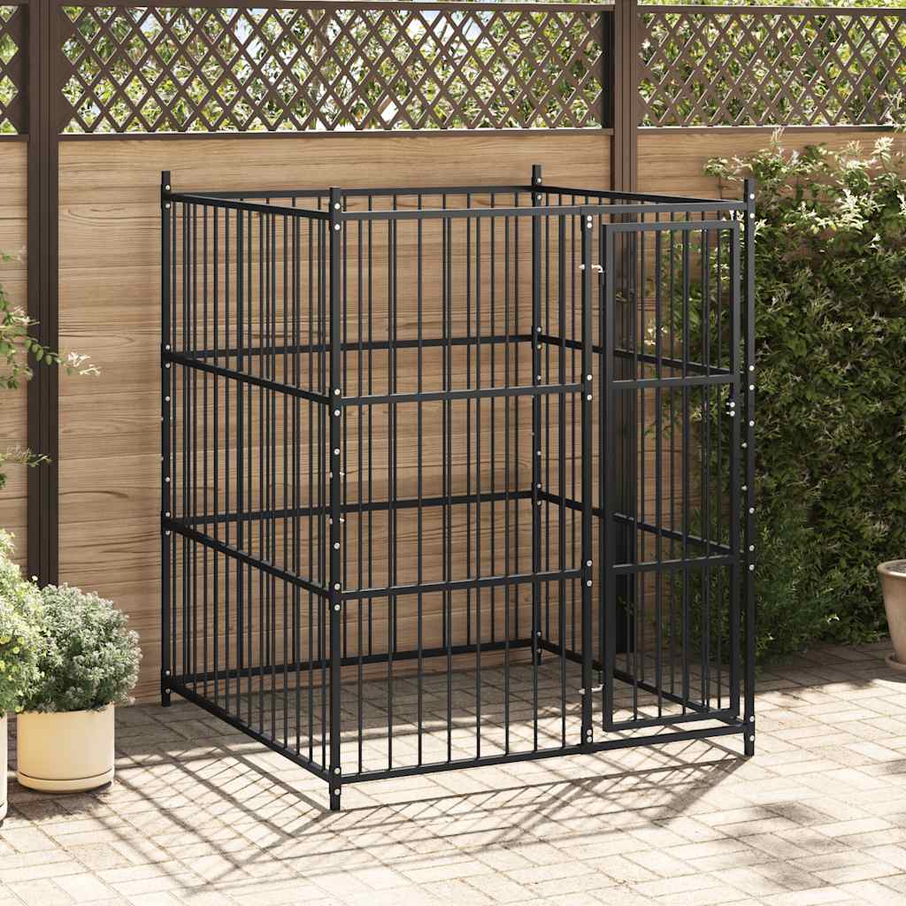Hundgård för utomhusbruk 150x150x185 cm