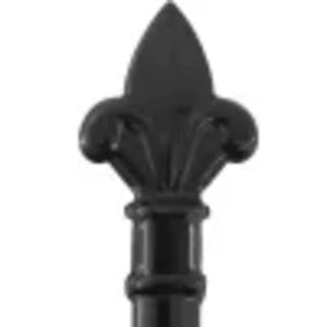 Dubbelgrind med spetsig topp stål 3x1,5 m svart