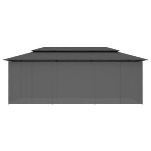Paviljong med draperier 600x298x270 cm antracit