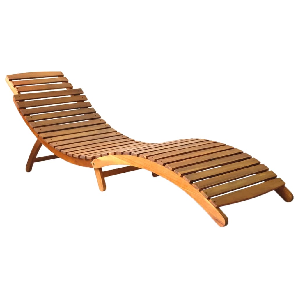 | Solsäng | 1-person brun 55 x 184 x 64cm Massivt Akaciaträ