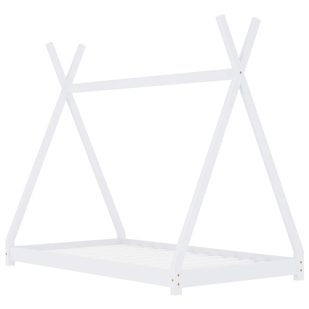 Barnsäng vit massiv furu 90x200 cm