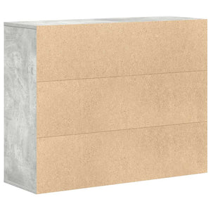 Byrå betonggrå 88x30x70 cm konstruerat trä