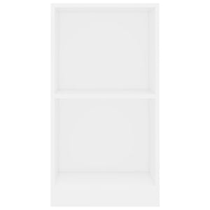 Bokhylla vit 40x24x75 cm konstruerat trä