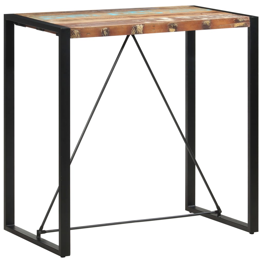Barbord 110x60x110 cm massivt återvunnet trä