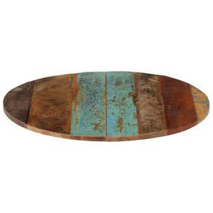 Rund bordsskiva 60 cm 15-16 mm massivt återvunnet trä