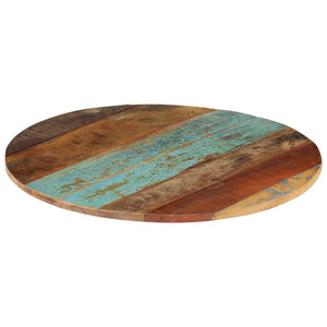 Rund bordsskiva 60 cm 15-16 mm massivt återvunnet trä